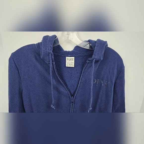 Victoria’s Secret PINK Everyday Women's Full Zip Hoodie Sweatshirt X-Small Blue - Picture 6 of 14